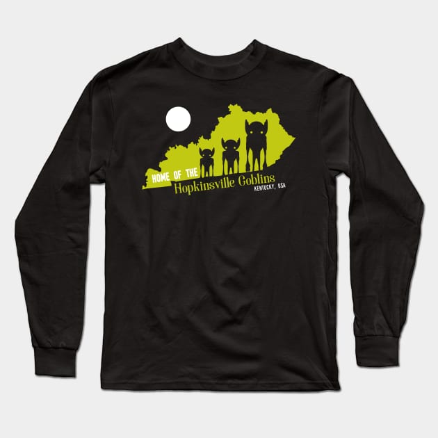 Home of the Hopkinsville goblins Long Sleeve T-Shirt by Tesszero